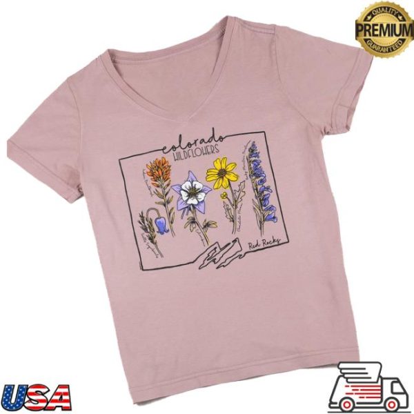Redrocksonline Store Merch Red Rocks Ladies Wildflower T-Shirt
