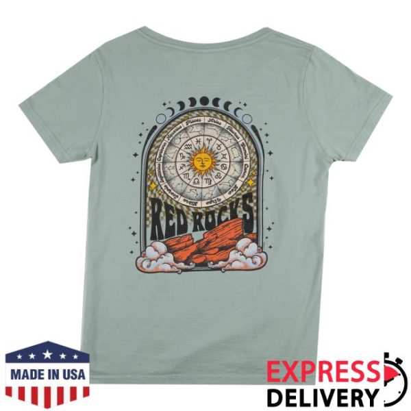 Redrocksonline Store Merch Red Rocks Ladies Vintage Zodiac Sage T-Shirt