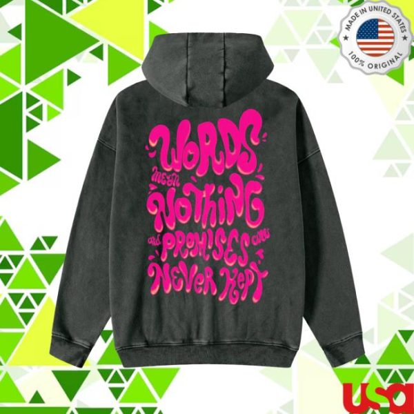 Broken Promises Store Merch Bubblegum Washed Zip-Up Hoodie