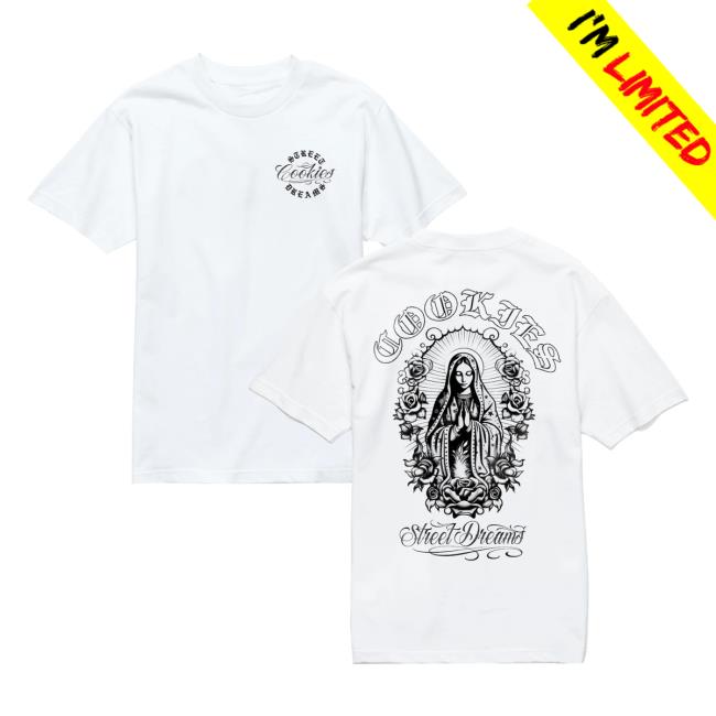 Cookies Clothing Official Store Merch Shop Street Dreams X Cookies Olde English Tee White - Newest Fashion Trends