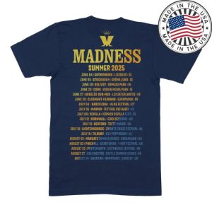 Madness Store Merch Madness Summer 2025 Tour T-Shirt Navy