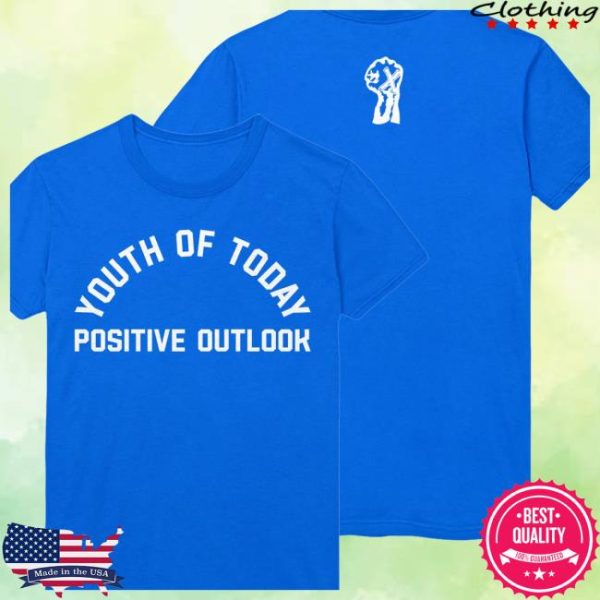 Merchnow Store Merch Youth Of Today Positive Outlook – Blue T-Shirt