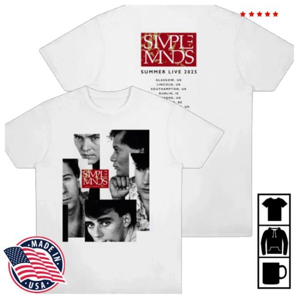 Simple Minds Store Merch Once Upon A Time Anniversary Itinerary T-Shirt