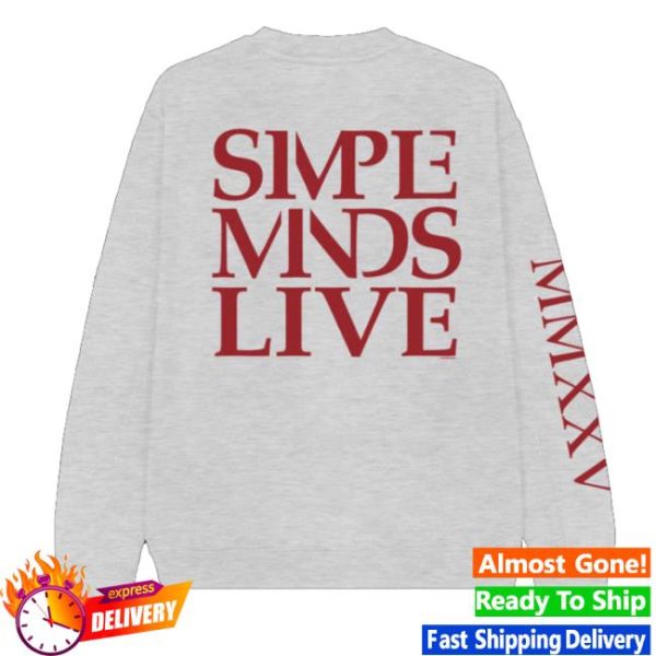 Simple Minds Store Merch Live 2025 Ash Crewneck