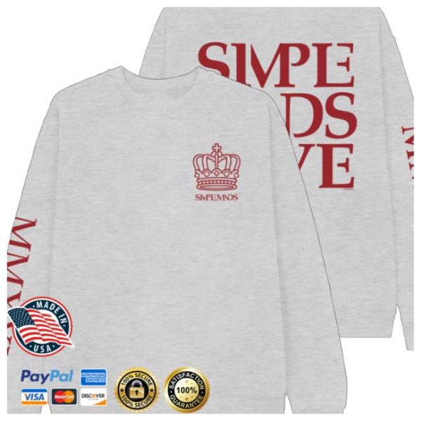Simple Minds Store Merch Live 2025 Ash Crewneck