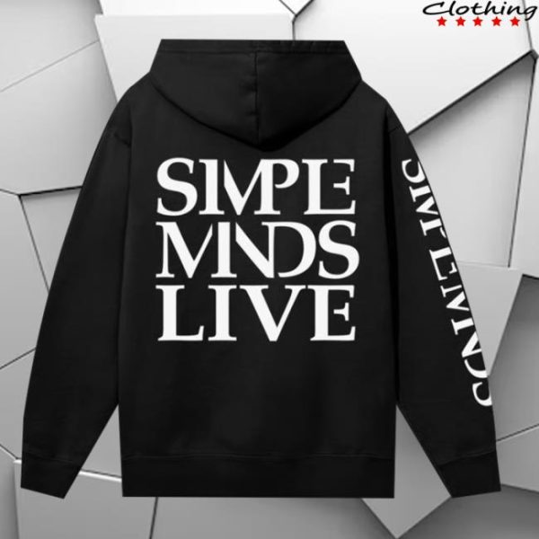 Simple Minds Store Merch Live Black Pullover Hoodie
