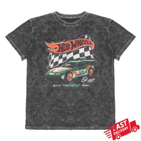 7 Collection Store Merch 7-Eleven® X Hot Wheels Checkered Vintage Wash Tee