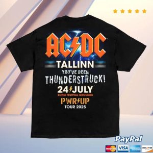 Acdc Store Merch Tallinn Pwr Up Tour T-Shirt