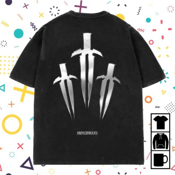 Theironwilled Store Merch Triple Chrome Dagger Tee