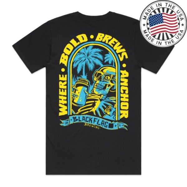 Blackflag Brewing Store Merch Where Bold Brews Anchor Tee