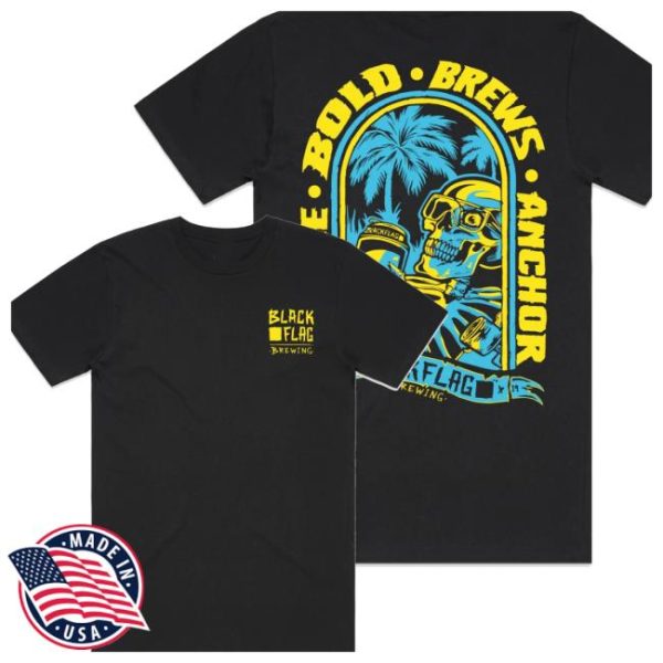 Blackflag Brewing Store Merch Where Bold Brews Anchor Tee