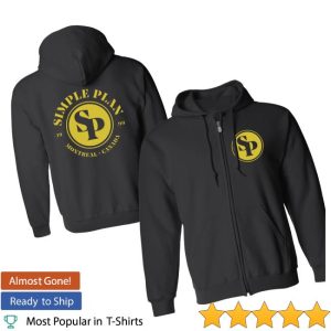 Simple Plan Store Merch Yellow Circle Logo Zip Hoodie