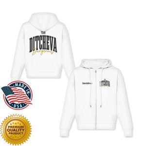 Blanklines Merch Dakota Ditcheva Mens Oversized Zip Hoodie