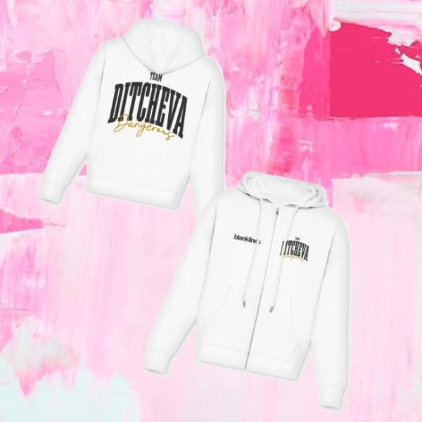 Blanklines Merch Dakota Ditcheva Mens Oversized Zip Hoodie