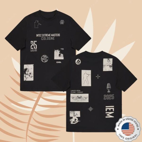 Esl Shop Store Merch Iem Cologne 2025 Premium Short Sleeve T-Shirt Black