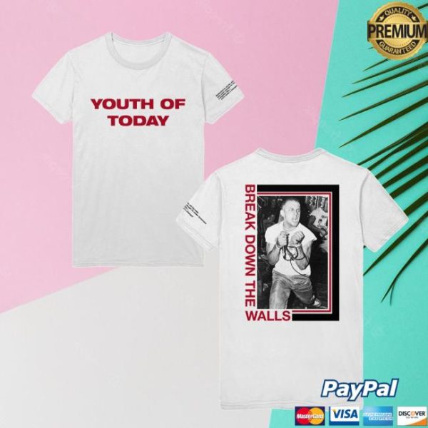 Merchnow Merch Youth Of Today Break Down The Walls White T-Shirt