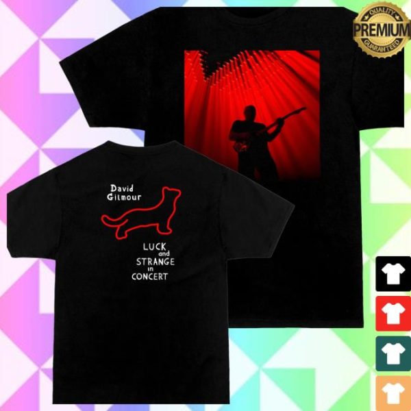 David Gilmour Store Merch Red Lights Black Cat T-Shirt