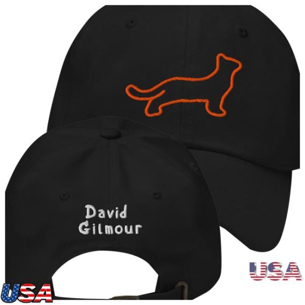 David Gilmour Store Merch Black Cat Embroidered Hat