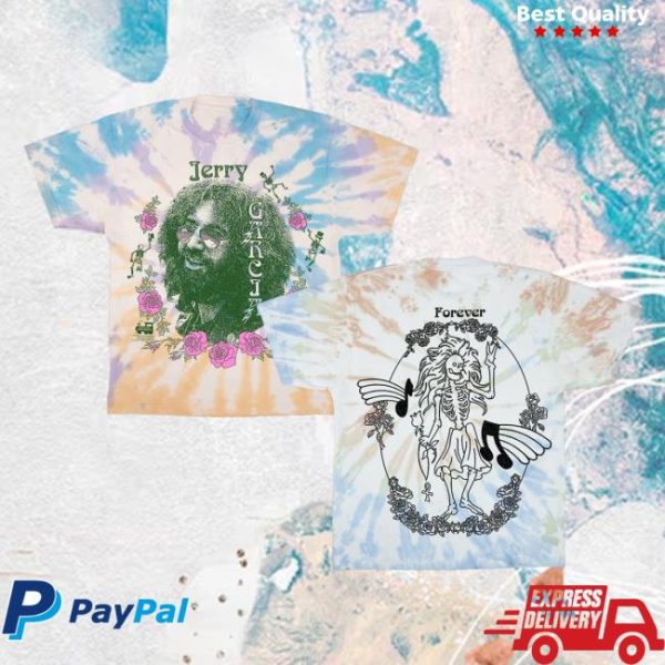 Online Ceramics Merch Store Shop Jerry Garcia Rosebud Tie Dye Tee