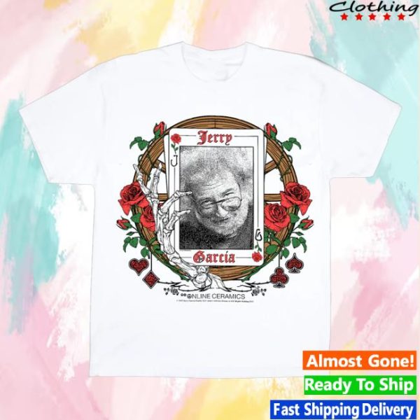 Online Ceramics Merch Store Shop Jerry Garcia The Wheel White Tee