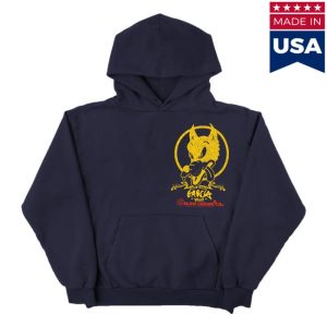 Online Ceramics Merch Store Shop Jerry Garcia Wolf Navy Hoodie