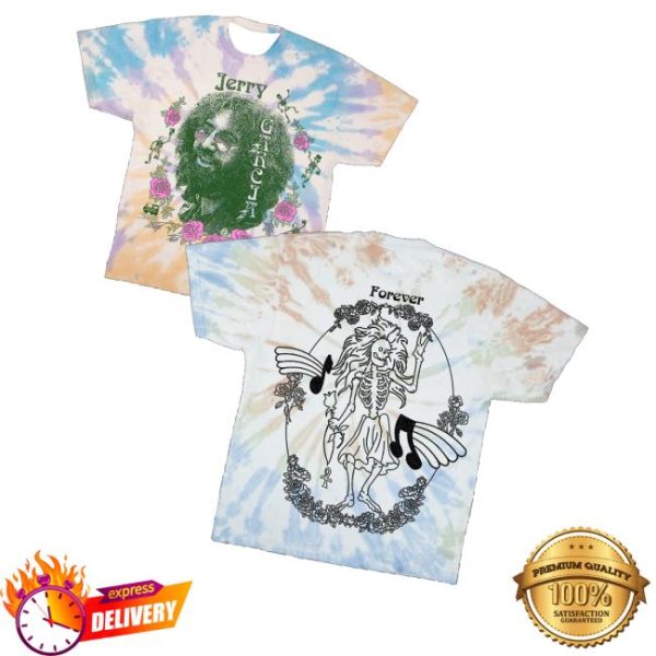 Online Ceramics Merch Jerry Garcia Rosebud Tie Dye Tee