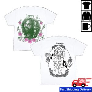 Online Ceramics Merch Jerry Garcia Rosebud White Tee