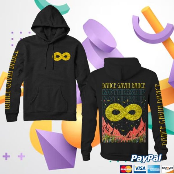 Rise Records Store Merch Dance Gavin Dance Mothership Black Pullover Hoodie