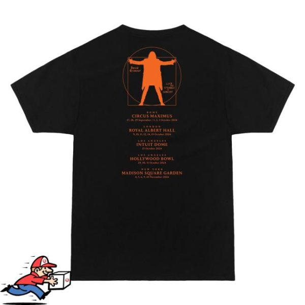 David Gilmour Merch Store Shop Luck And Strange In Concert T-Shirt
