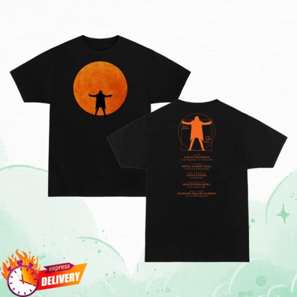 David Gilmour Merch Store Shop Luck And Strange In Concert T-Shirt