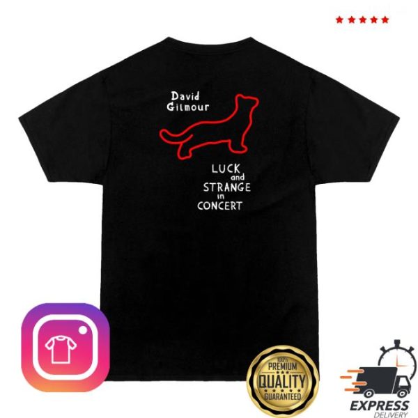 David Gilmour Merch Store Shop Red Lights Black Cat T-Shirt