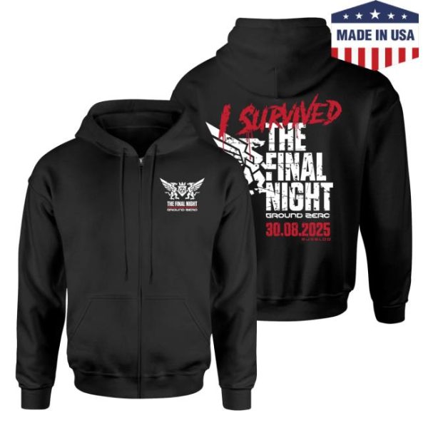 Ground Zero Festival Merch Store Shop Ground Zero I Survived The Final Night Hooded Zip