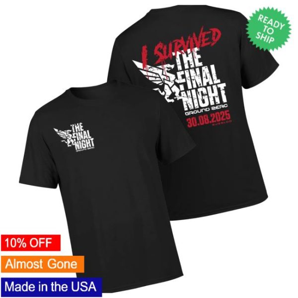 Ground Zero Festival Merch Store Shop Ground Zero I Survived The Final Night T-Shirt Black