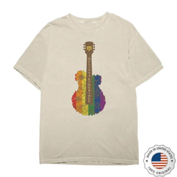 Melissa Etheridge Store Merch Pride Flower Guitar Tee