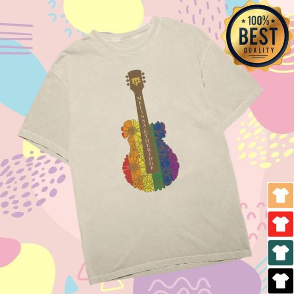 Melissa Etheridge Store Merch Pride Flower Guitar Tee