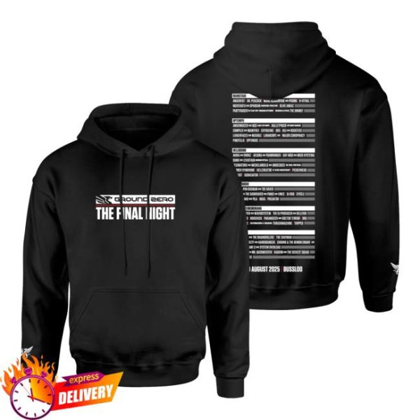 Ground Zero Festival Merch Store Shop Ground Zero Line-Up Hoodie The Final Night