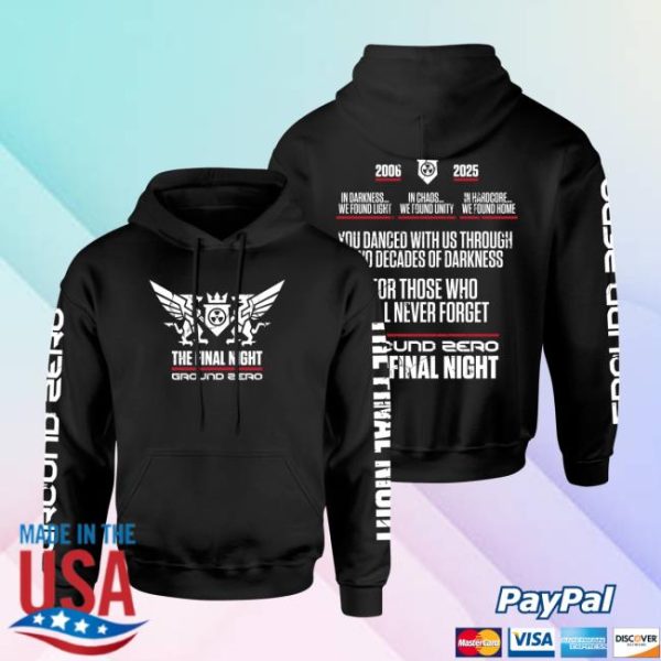 Ground Zero Festival Merch Store Shop Ground Zero Slogan Hoodie The Final Night