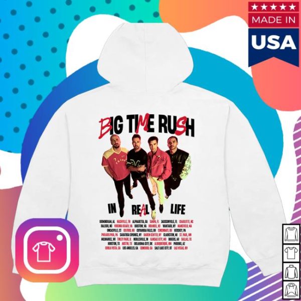 Big Time Rush Merch Store Shop Btr In Real Life Worldwide 2025 Tour Hoodie
