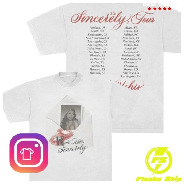 Shop Kali Uchis Store Merch Sincerely, Tour Envelope White Tee