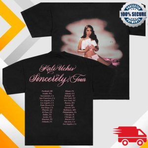 Shop Kali Uchis Store Merch Sincerely, Tour Date Back Black Tee