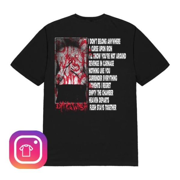 Dying Wish Store Merch Shop Flesh Stays Together Black Tee