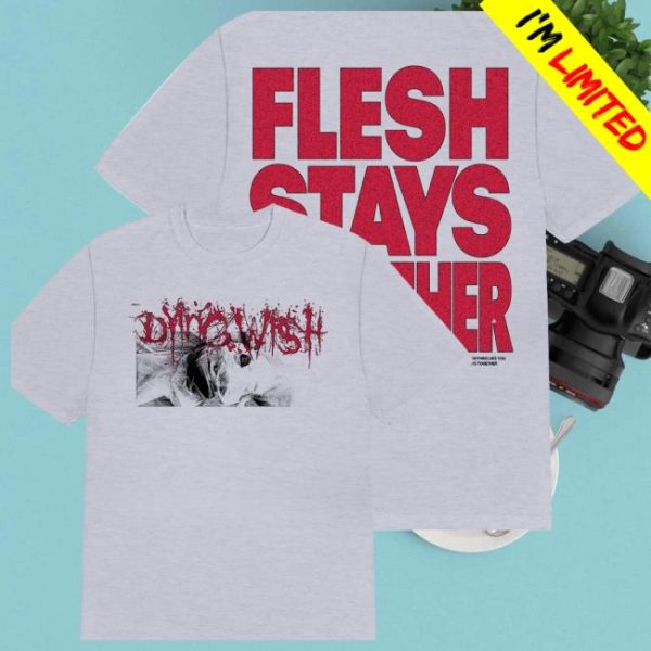 Dying Wish Store Merch Shop Flesh Stays Together Heather Grey Tee