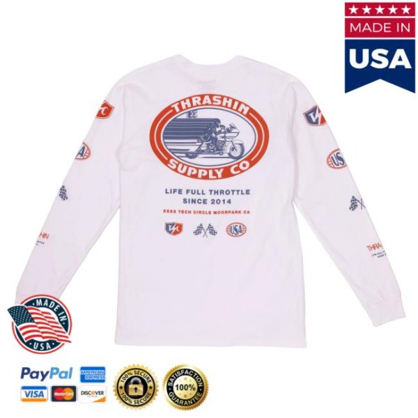 Thrashin Supply Store Merch Drag Race White Long Sleeve
