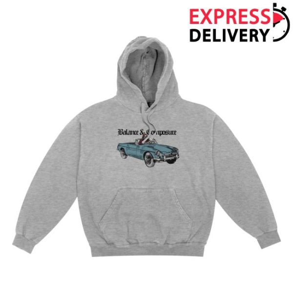 Balancedcomp Store Merch Driver Grey Pullover Hoodie