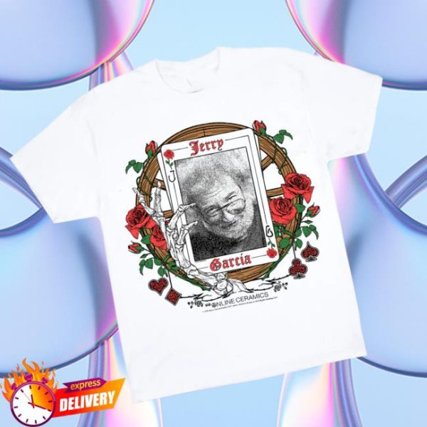 Online Ceramics Store Merch Jerry Garcia The Wheel White Tee