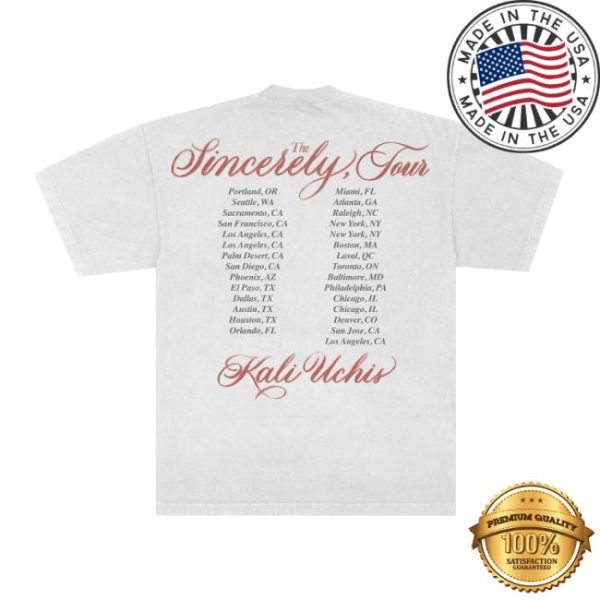 Kali Uchis Merch Store Shop Sincerely Tour Envelope Tee White
