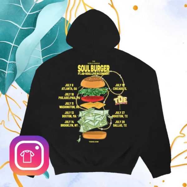 Txdxe Top Dawg Entertainment Merch Store Shop Soul Burger Tour Hoodie
