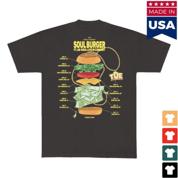 Txdxe Top Dawg Entertainment Merch Store Shop Soul Burger Tour Tee Black