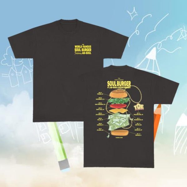 Txdxe Top Dawg Entertainment Merch Store Shop Soul Burger Tour Tee Black