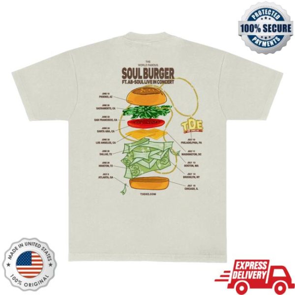 Txdxe Top Dawg Entertainment Merch Store Shop Soul Burger Tour Tee Off-White